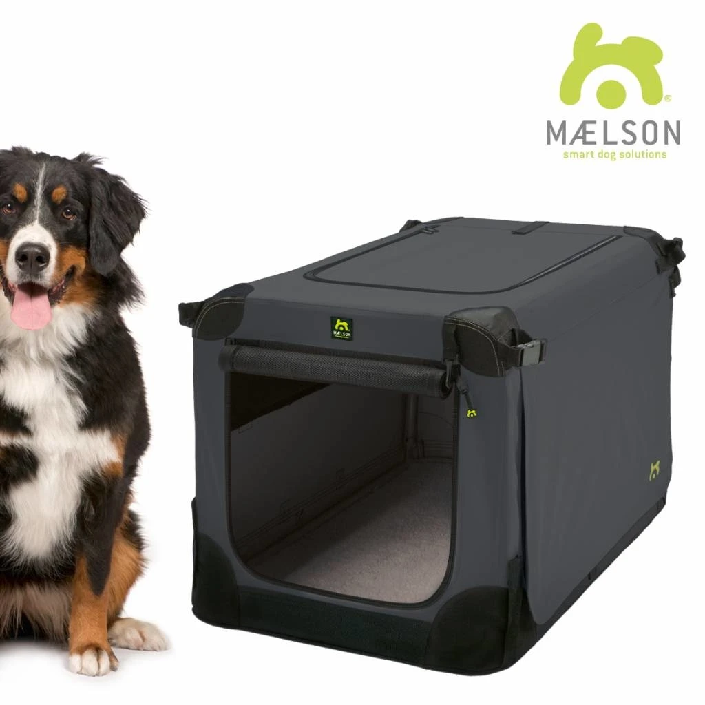 Maelson Reisbench Hond Soft Kennel Antraciet 4 Maelson Reisbench Hond Soft Kennel Antraciet - Afbeelding 2